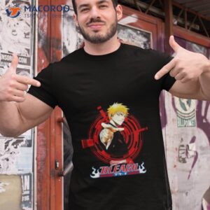 Bleach Red Illustration Ichigo Kurosaki Shirt