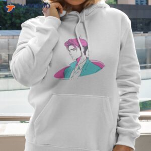 blue and purple chill anime boy shirt hoodie