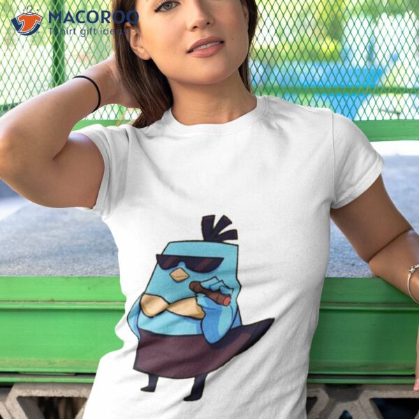 Blue Chicken Anime Smoking Design Shirt