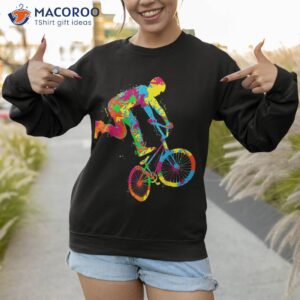 bmx rider bike bicycle stunt racing kids boys shirt sweatshirt