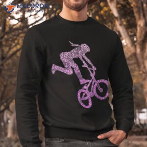 bmx rider girl bike bicycle stunt racing kids girls shirt sweatshirt