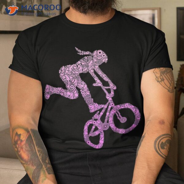 Bmx Rider Girl Bike Bicycle Stunt Racing Kids Girls Shirt