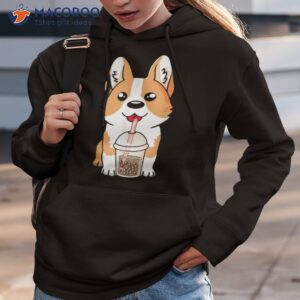 boba milk tea corgi dog puppy lover kawaii japanese anime shirt hoodie 3