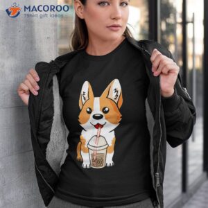 Boba Milk Tea Corgi Dog Puppy Lover Kawaii Japanese Anime Shirt