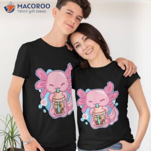 boba tea bubble milk anime axolotl shirt tshirt