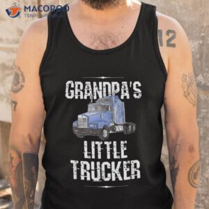 boys kids semi truck gift grandpa s little trucker shirt tank top