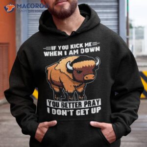 buffalo if you kick me when i am down you better pray i dont get up shirt hoodie 1