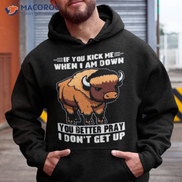 Buffalo If You Kick Me When I Am Down You Better Pray I Don’t Get Up Shirt