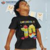 Building Blocks Bricks 10 Years Old Awesome 10th Bday Boy Shirt