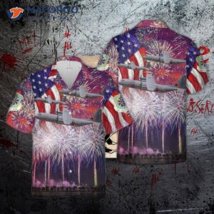California Air National Guard 146th Airlift Wing Lockheed Martin C-130j-30 Hercules (l-382), Fourth Of July Hawaiian Shirt