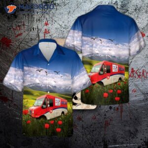 Canada Post Grumman Step Van Hawaiian Shirt