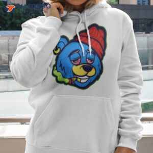 cannabis stoned bear character shirt hoodie