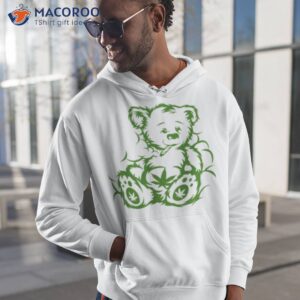 cannabis stoner bear smoking bear shirt hoodie 1