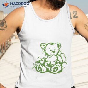 cannabis stoner bear smoking bear shirt tank top 3