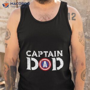 captain dad fathers shirt american flag unisex t shirt tank top