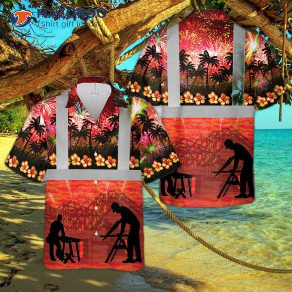 Carpenter’s Tropical Fourth Of July Hawaiian Shirt
