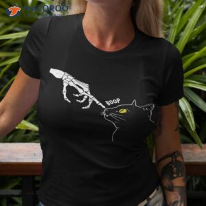 cat black lover skeleton hand boop funny halloween 2022 shirt tshirt 3