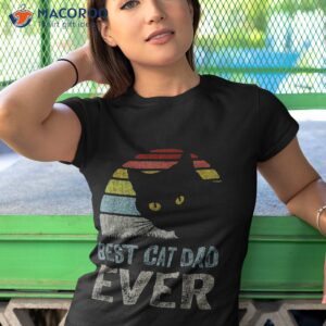 cat dad daddy best ever fathers day 80s style shirt tshirt 1