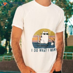 cat i do what i want vintage shirt 3 tshirt