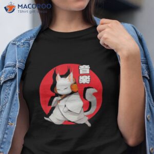 Cat Music Lovers: In Japanese Kanji Headphones Shirt