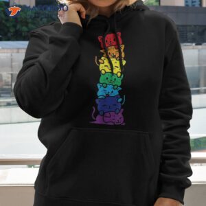 cat stack rainbow gay pride cute lgbt animal pet lover gift shirt hoodie