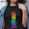 Cat Stack Rainbow Gay Pride Cute Lgbt Animal Pet Lover Gift Shirt