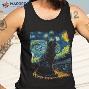 cat starry night s cat van gogh lover shirt tank top 3