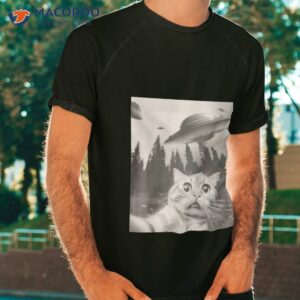 cat ufo selfie shirt tshirt
