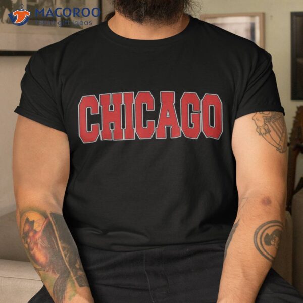 Chicago Il Illinois Varsity Style Usa Vintage Sports Shirt
