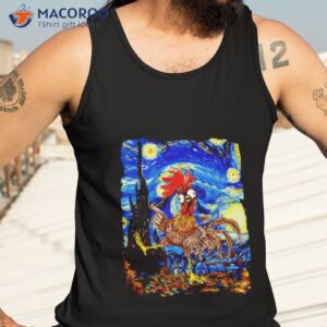 chicken starry night van gogh shirt tank top 3