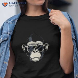 chimpanzee with sunglasses stylish primate design shirt tshirt