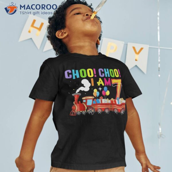 Choo I-am 7 Birthday Party Years Old Boy Shirt