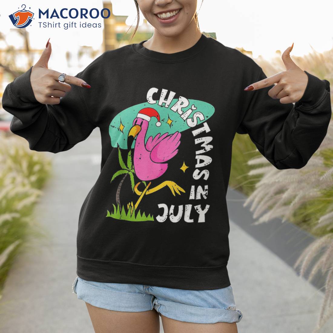 Christmas In July Flamingo Cute Beach Summer Shirt Christmas In July Flamingo Cute Beach Summer Shirt