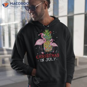 christmas in july shirt funny flamingo pineapple summer hoodie 1