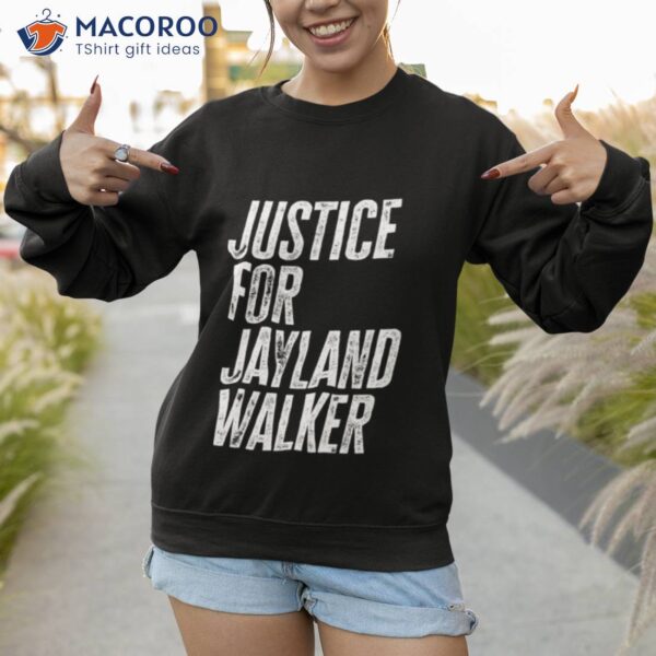 Classic Justice For Jayland Walker Text Grunge Texture Shirt