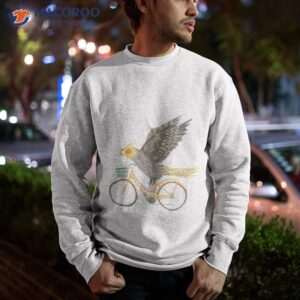 cockatiel on a bicycle shirt sweatshirt