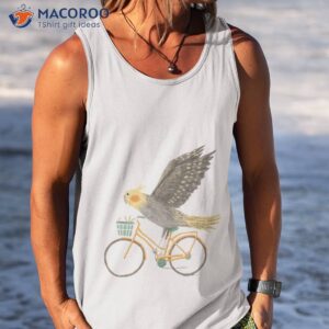 cockatiel on a bicycle shirt tank top