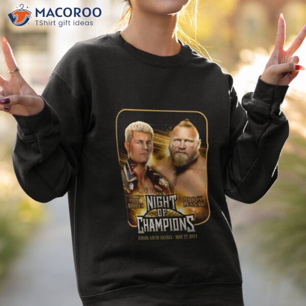 Cody Rhodes Vs Brock Lesnar Night Of Champions Matchup Shirt