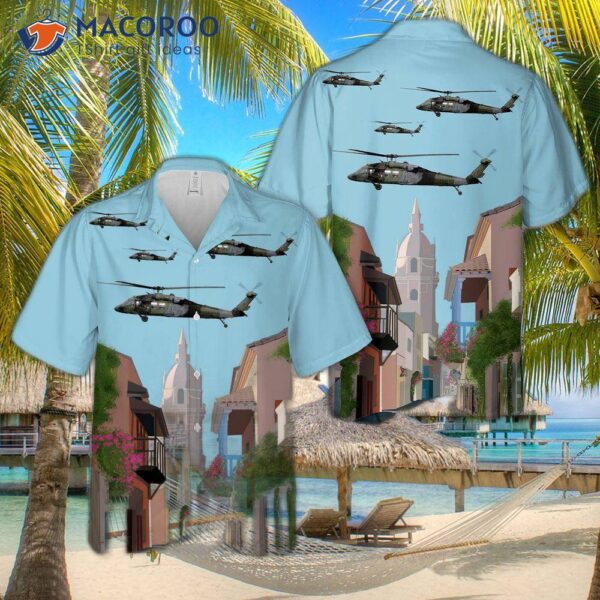 Colombian Army Sikorsky Uh-60l Black Hawk (s-70a) Hawaiian Shirt