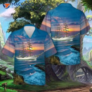 Colombian Navy Arc Gloria Hawaiian-style Shirt