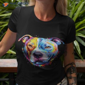 Colorful Baby Pit-bull Terrier Lover Dad Mom Funny Kidding Shirt