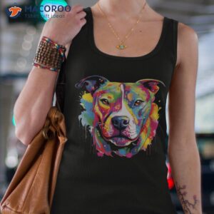 colorful pit bull terrier dog love r dad mom boy girl funny shirt tank top 4