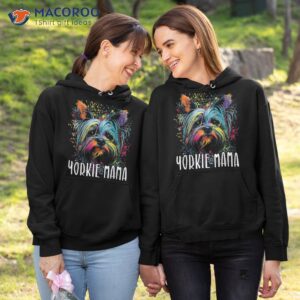 colorful splash art yorkshire terrier yorkie mama portrait shirt hoodie 1