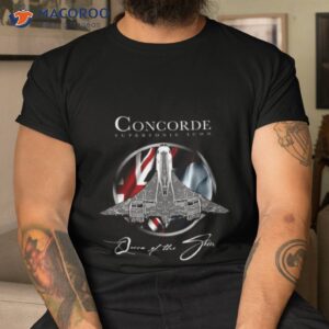 concorde retro vintage british french aircraft travel pilot shirt tshirt