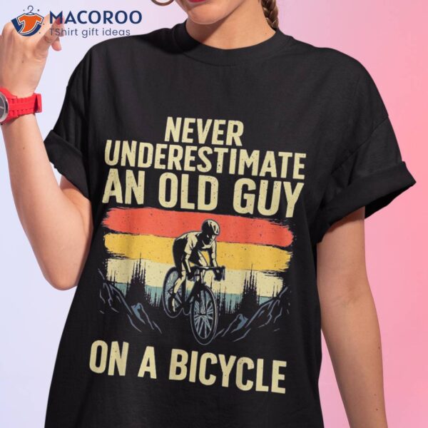 Cool Cycling Art For Grandpa Bicycle Riding Cycle Racing Shirt