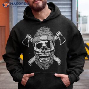 cool mountain daddy beard skull funny outdoor fathers day shirt hoodie