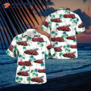 Coon Rapids Fire Department Station 1 Ladder Truck Hawaiian Shirt