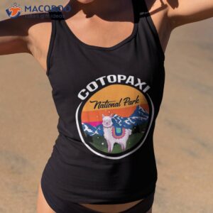 cotopaxi souvenir national park ecuador llama nature hiking shirt tank top 2