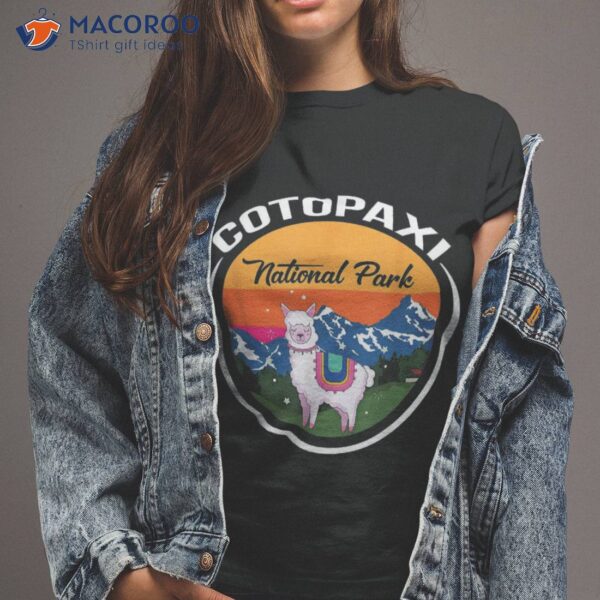 Cotopaxi Souvenir National Park Ecuador Llama Nature Hiking Shirt