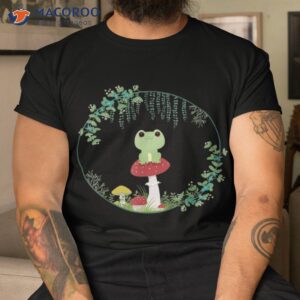 cottagecore aesthetic kawaii frog goblincore cute mushroom shirt tshirt